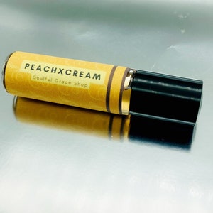 PeachXCream Perfume Oil Roller -Fruity Summer scented | Creamy Sweet Vanilla Fragrance | 100% Pure Perfume Fragrance Body Oil Roll On