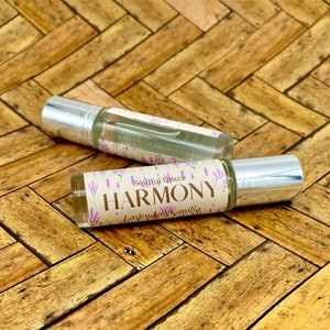 Harmony Perfume Oil Roller/ Lavender & Vanilla scented/ 100% Pure Perfume Fragrance Body Oil Roll On/ Warm and Relaxing
