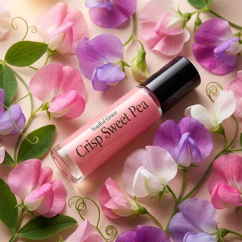 Crisp Sweet Pea Perfume Oil Roller | Floral Sweet Pea Fragrance, Alcohol-Free image 6