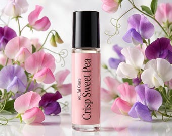 Crisp Sweet Pea Perfume Oil Roller | Floral Sweet Pea Fragrance, Alcohol-Free