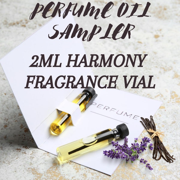 Harmony 2ml Sample Size 100% Pure Perfume Fragrance Body Oil Roll On| Warm, Calming and Floral| Stocking Stuffer Under 10| Gift Bag Idea
