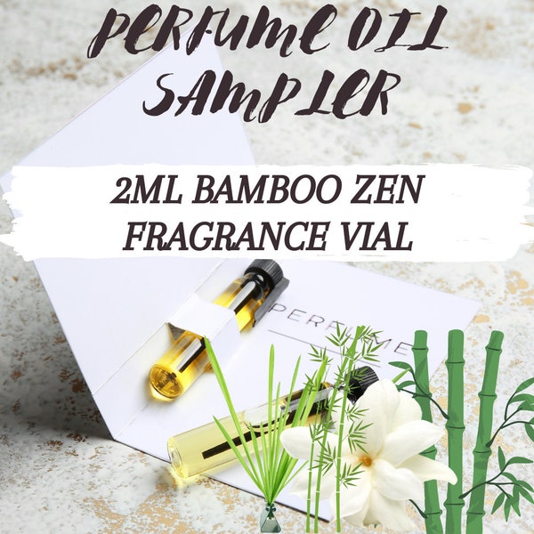 Bamboo Zen  2ml  Sample Size 100% Pure Perfume Fragrance Body Oil Roll| Stocking Stuffer Idea Under 10| Gift Bag Idea