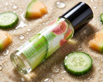 Cucumber Melon Perfume Oil Roller - Fruity Summer Fragrance