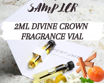 Divine Crown Perfume Oil Sample | Jasmine, Bergamot, Citrus Scent (2ml)
