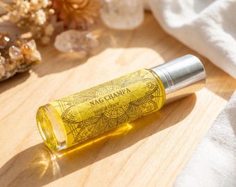 Nag Champa Perfume Oil Roller: Sandalwood, Magnolia, Jasmine