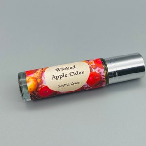 Wicked Apple Cider Perfume Oil, Warm Cinnamon & Rich Apple Scented Rollerball, Winter Holiday Gift Ideas, Christmas Fragrance Collection