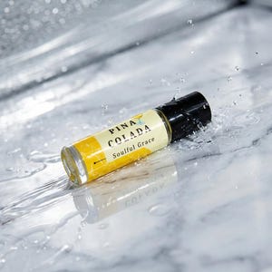 Pina Colada Perfume Oil Roller, Tropical Coconut Pineapple Scent