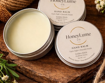 Balsamo per le mani da maglia / Idratante alla cera d'api sicuro per i filati, per mani secche, Minnesota