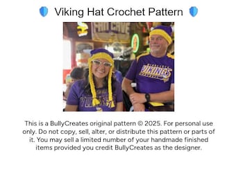 Scarica il PDF Modello per cappello da vichingo all'uncinetto con corna e trecce
