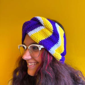 Knitted Football Team Colors Ear Warmer – Handmade Sports Headband