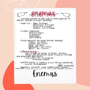 Enema / Notas de enfermería