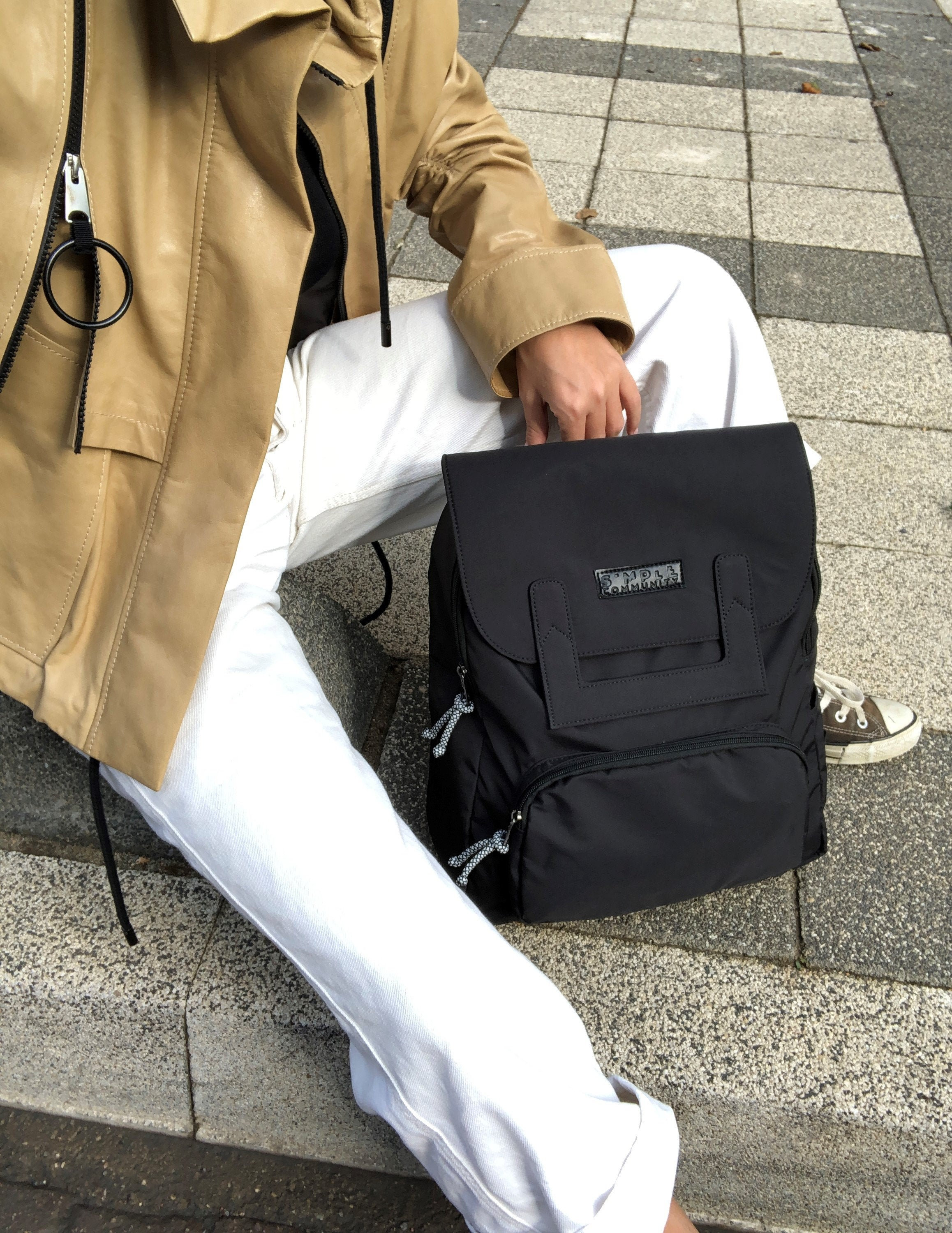 Black Backpack Convertible Backpack Waterproof Backpack 