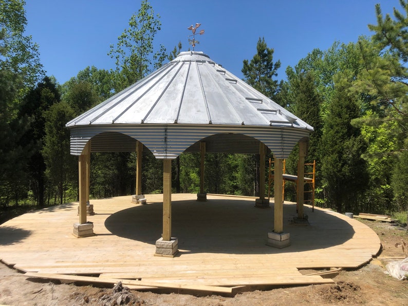 Custom Gazebo upcycled from a grain bin Etsy