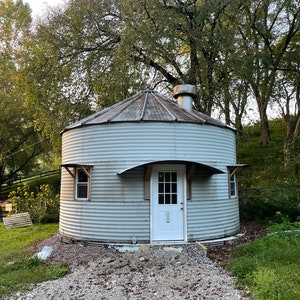 Grain Bin Cottage Tiny Home Shell  w/awnings