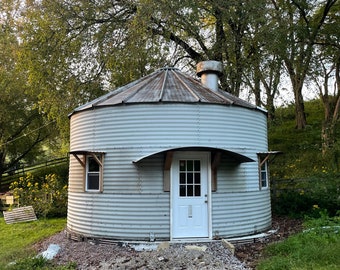 Grain Bin Cottage Tiny Home Shell  w/awnings