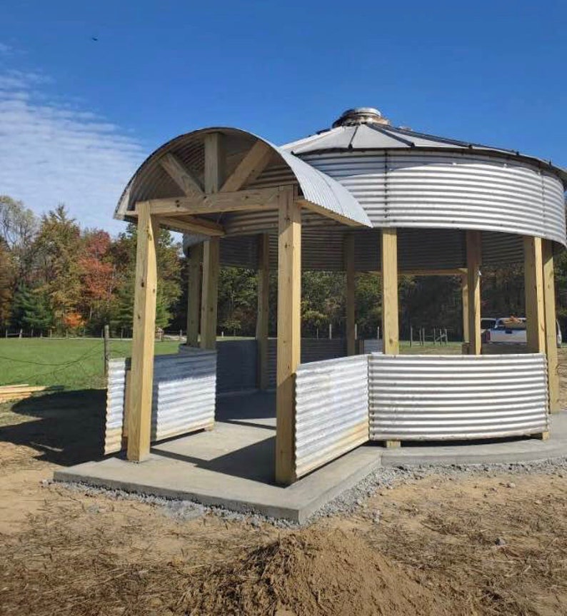 Custom Gazebo Upcycled From a Grain Bin Etsy