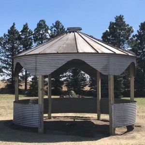 Repurposed Grain Bin Gazebo