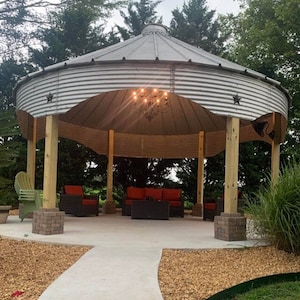 Scalloped Grain Bin Gazebo