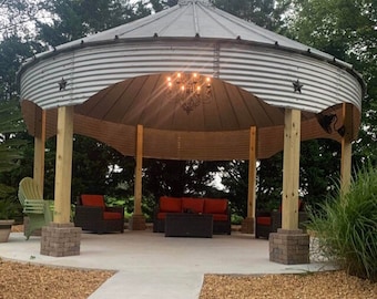 Scalloped Grain Bin Gazebo