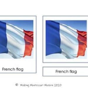 Tarjetas de 3 partes de Francia