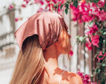 Cachecol de seda Cottagecore | Bandana de seda pura Mulberry