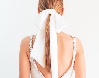 Silk Oversized Bridal Hair Ribbon