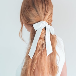 Silk Ribbon Long Silk Hair Ribbon Hair Accessory Silk Hair Bow