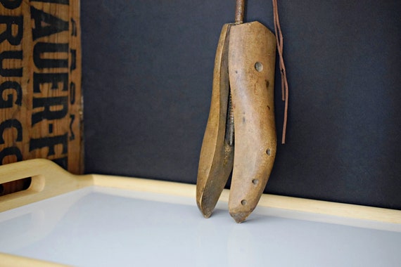 Vintage Cobbler Wooden Shoe Form Stretcher Fall D… - image 9
