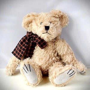 Oso de peluche vintage de mohair de Boyd's: Fitzgerald Bearington, peluche articulado (1997) imagen 8