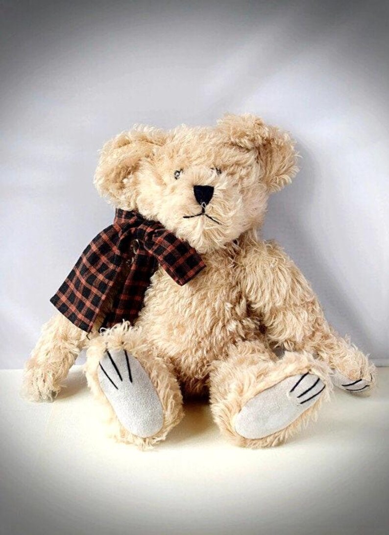Oso de peluche vintage de mohair de Boyd's: Fitzgerald Bearington, peluche articulado (1997) imagen 8
