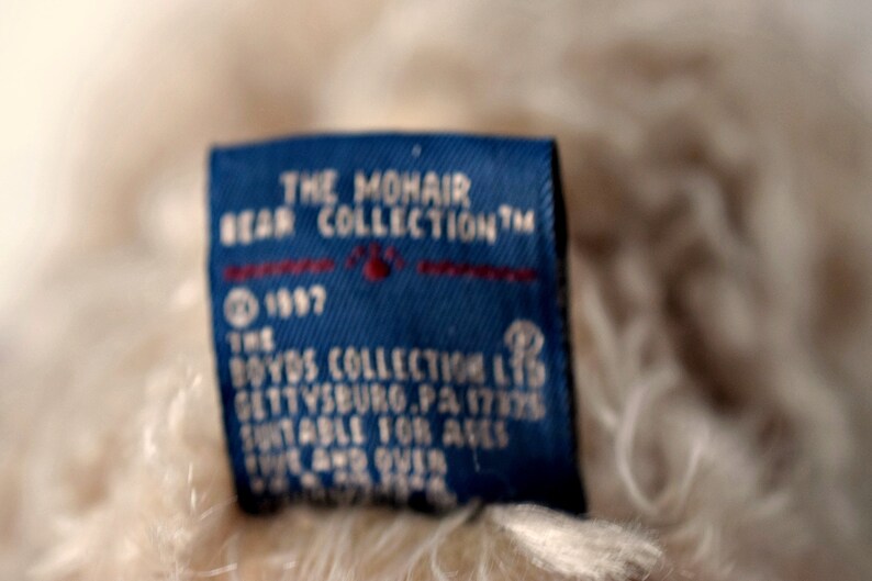 Oso de peluche vintage de mohair de Boyd's: Fitzgerald Bearington, peluche articulado (1997) imagen 10