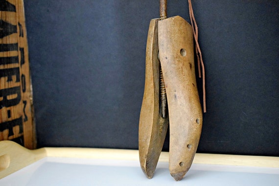 Vintage Cobbler Wooden Shoe Form Stretcher Fall D… - image 8