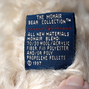 Oso de peluche vintage de mohair de Boyd's: Fitzgerald Bearington, peluche articulado (1997) imagen 9