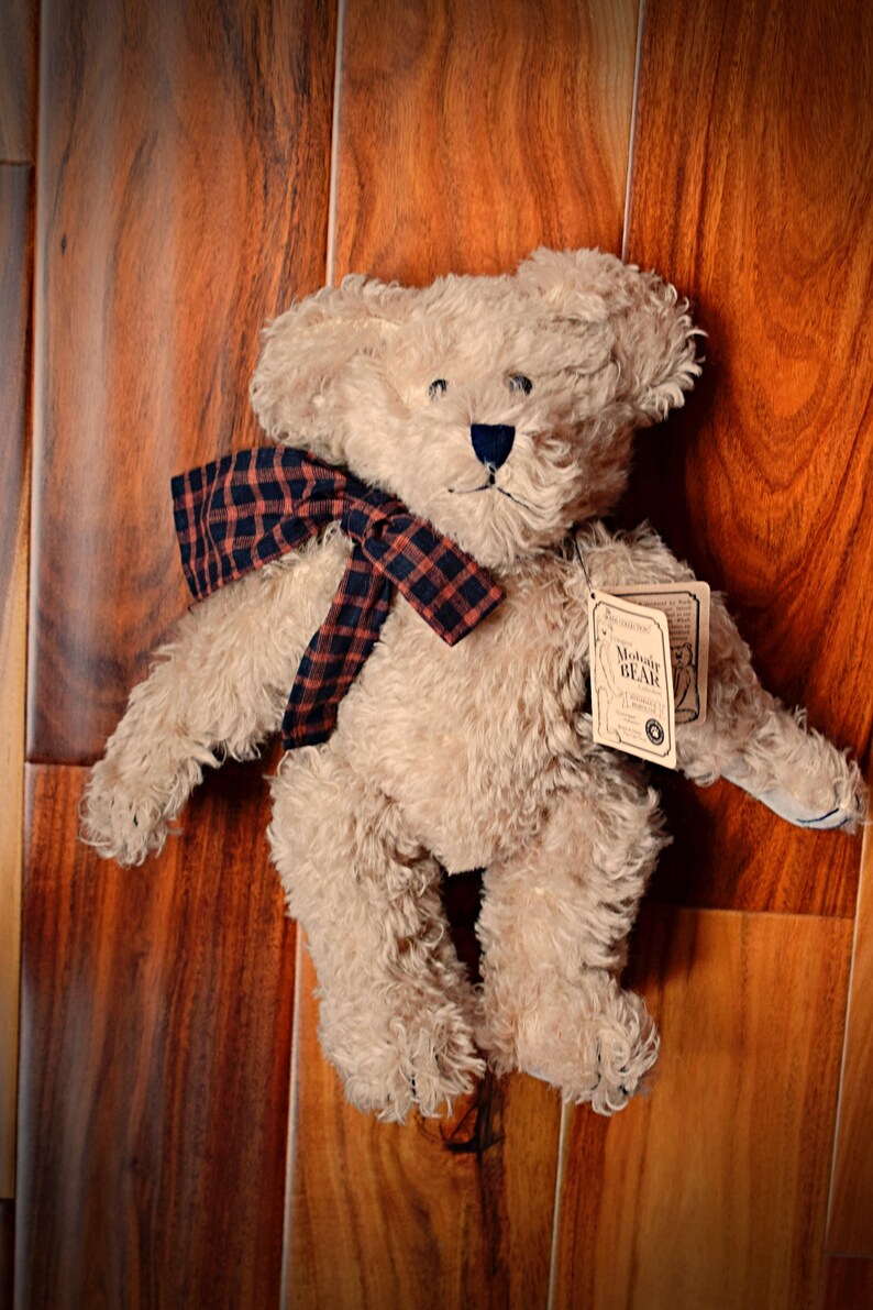 Oso de peluche vintage de mohair de Boyd's: Fitzgerald Bearington, peluche articulado (1997) imagen 4