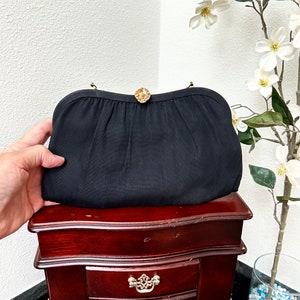 Black Couture Evening Bag - Modern Retro Mid Century