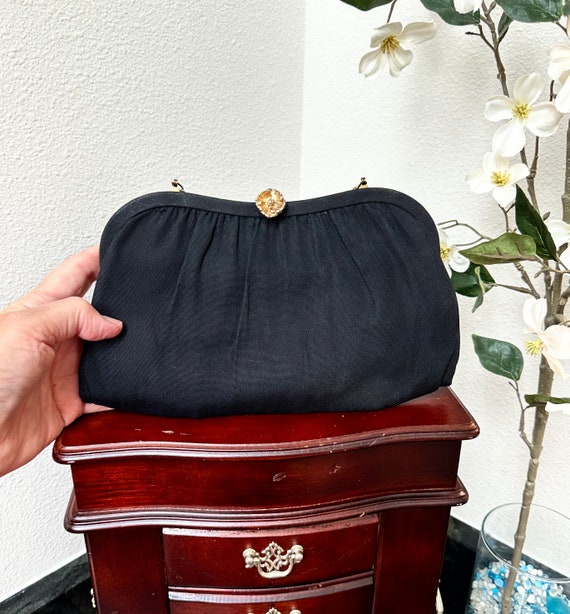 Black Couture Evening Bag - Modern Retro Mid Centu