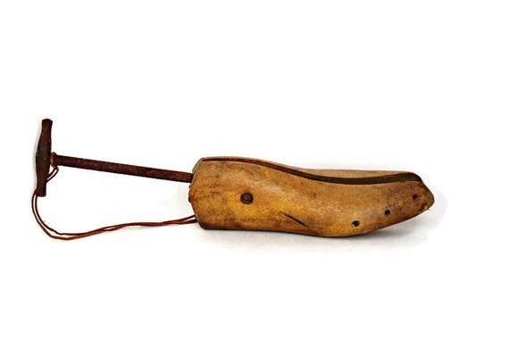 Vintage Cobbler Wooden Shoe Form Stretcher Fall D… - image 5