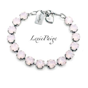 Rose Water Opal Crystal Bracelet: Antique Silver Finish, LexiePaige Design