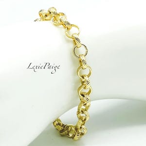 14K Gold Filled Rolo Chain Bracelet: Simple Layering Bracelet
