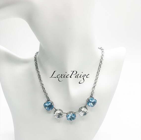 Silver Pacific Opal Cushion Cut Crystal w/Frame Necklace Silver Pacific Opal Cushion Cut Crystal w/Frame Necklace