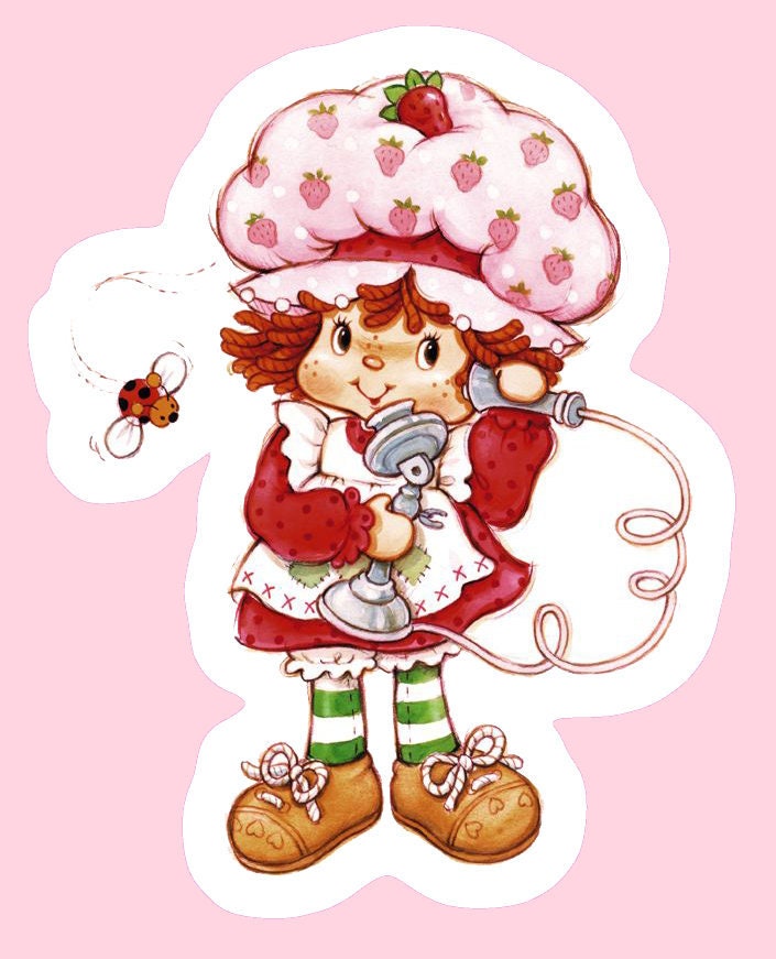 Strawberry shortcake Vinyl Decal Laptop Decal Strawberry Etsy
