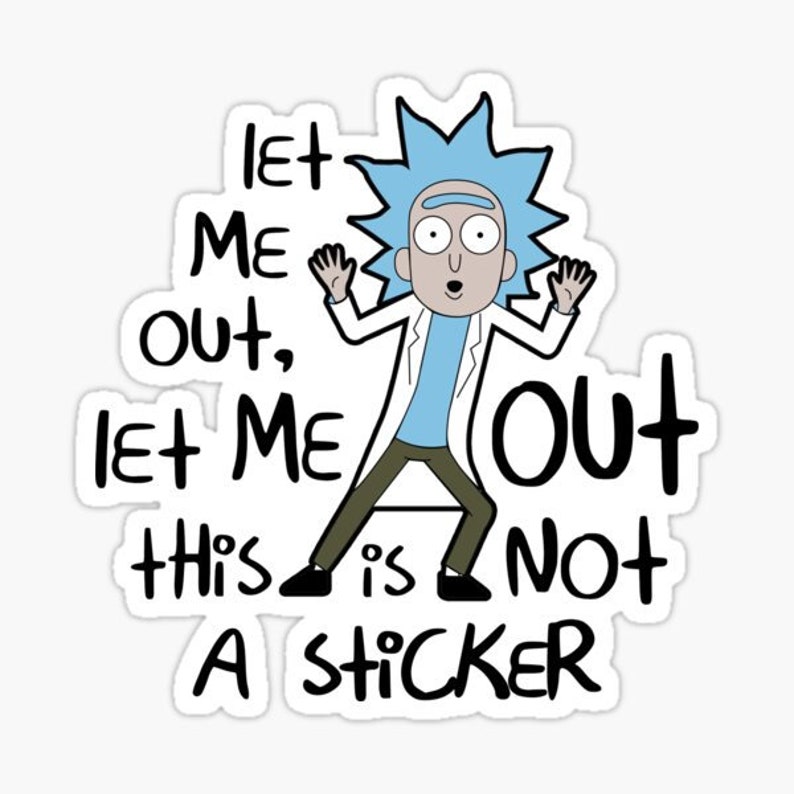 Rick and Morty Vinyl Decal Laptop Decal Stickers Rick Etsy