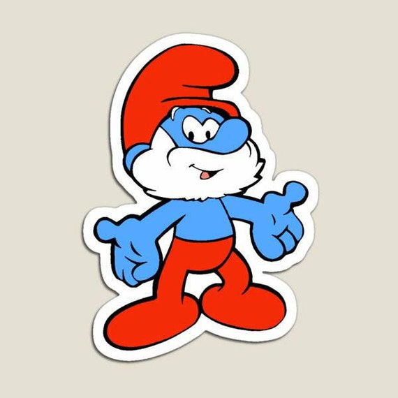Papa Schlumpf Magnet Kuhlschrank Magnet Papa Schlumpf Etsy