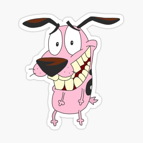 Mut den feigen Hund VinylAufkleber LaptopAufkleber Mut Etsy