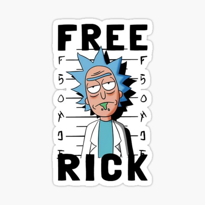 Rick and Morty Vinyl Decal Laptop Decal Stickers Rick Etsy