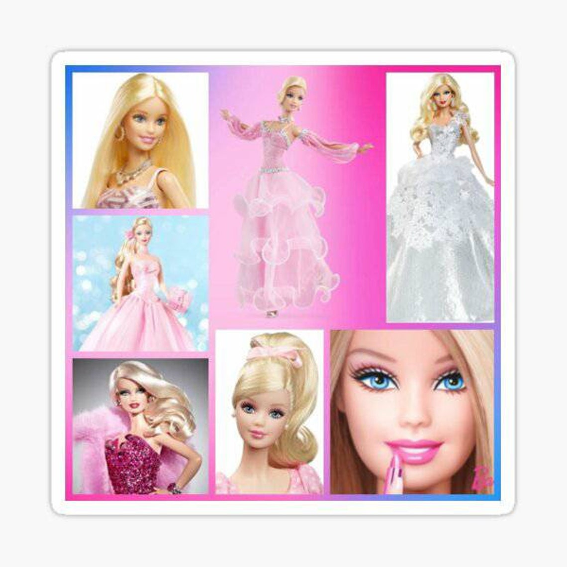 Barbie stickers Vinyl Decal Laptop Decal Barbie Stickers Etsy