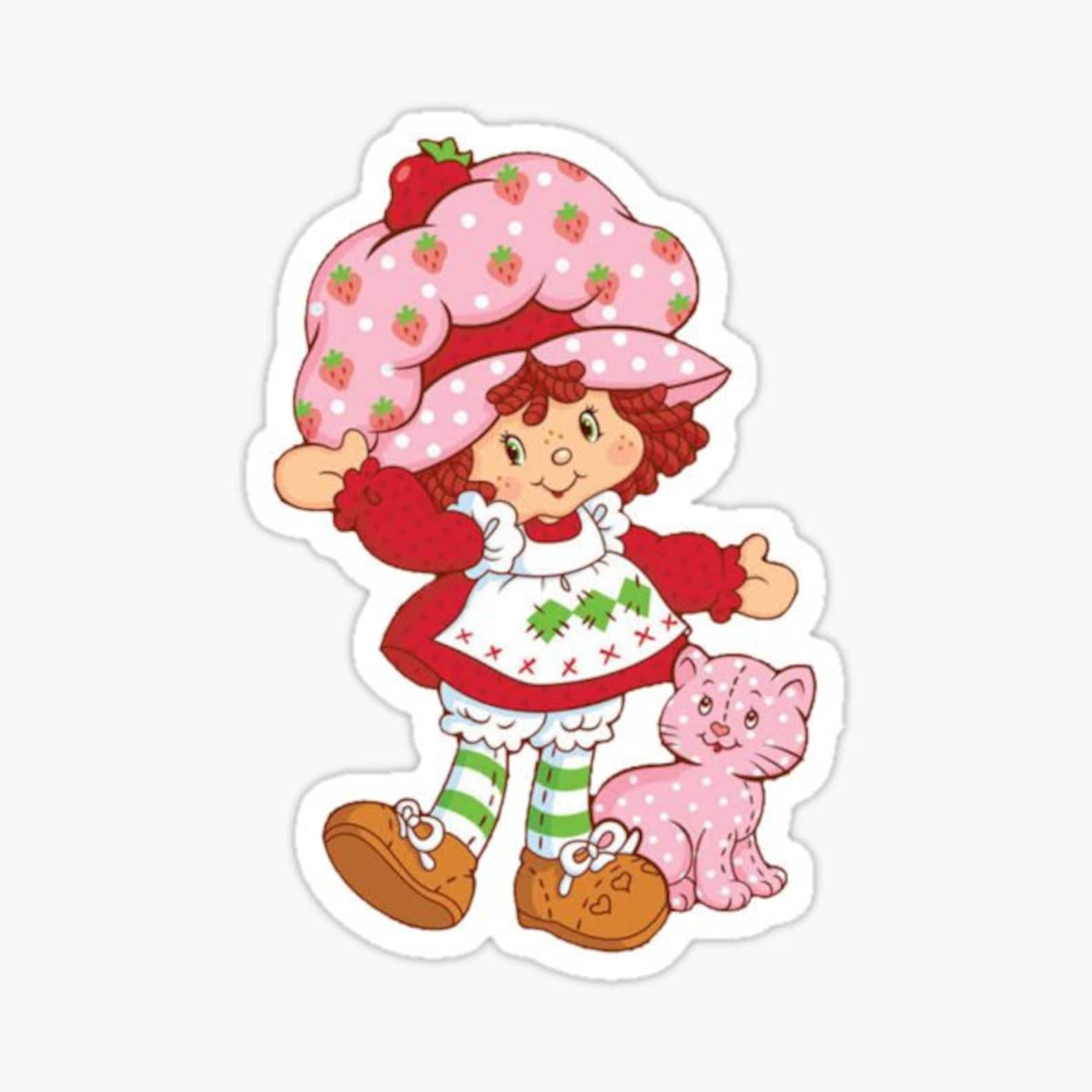 Strawberry shortcake Vinyl Decal Laptop Decal Strawberry Etsy