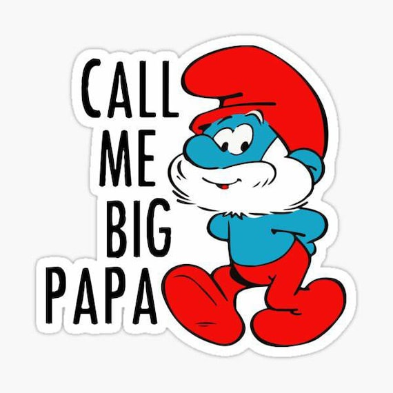 Papa Schlumpf Vinyl Aufkleber Laptop Aufkleber Aufkleber Etsy