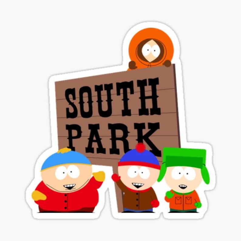 South Park Stickers Vinyl Decal Laptop Decal South Park Etsy