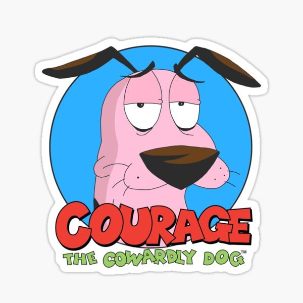 Mut den feigen Hund VinylAufkleber LaptopAufkleber Mut Etsy